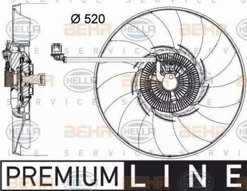 HELLA 8MV 376 758-291 - Вентилятор, охлаждение двигателя autosila-amz.com