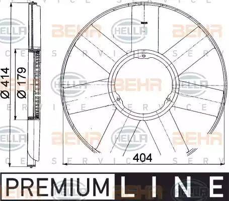 HELLA 8MV 376 757-481 - Крыльчатка вентилятора, охлаждение двигателя autosila-amz.com