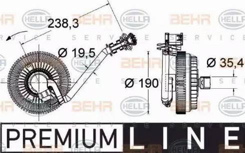 HELLA 8MV 376 734-021 - Сцепление, вентилятор радиатора autosila-amz.com