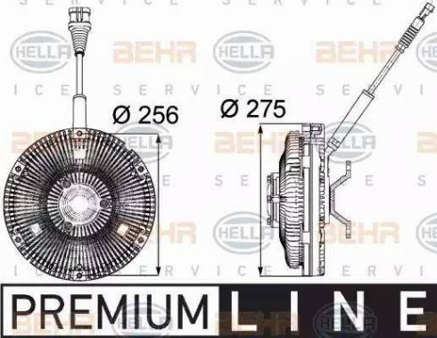 HELLA 8MV 376 734-211 - Сцепление, вентилятор радиатора autosila-amz.com