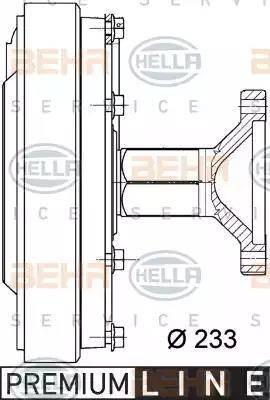 HELLA 8MV 376 728-761 - Сцепление, вентилятор радиатора autosila-amz.com