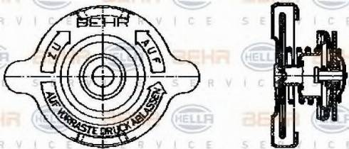 HELLA 8MY 376 742-111 - Крышка, резервуар охлаждающей жидкости autosila-amz.com