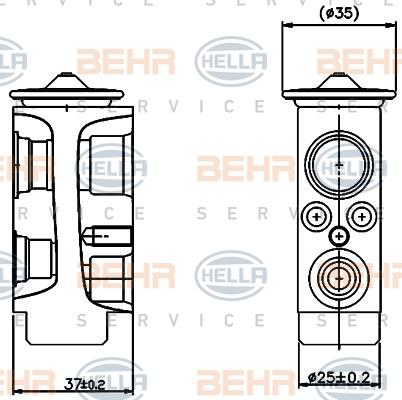 HELLA 8UW 351 004-244 - Расширительный клапан, кондиционер autosila-amz.com