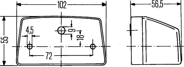 HELLA 2KA 003 389-061 - Фонарь освещения номерного знака - легковой автомобиль / автомобиль коммерч. Назначения - 12V autosila-amz.com