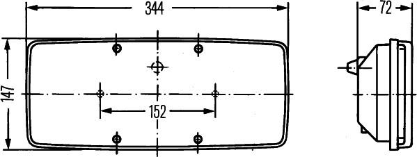 HELLA 2SD 003 167-021 - Фонарь задний - автомобиль коммерч. Назначения - 24V autosila-amz.com