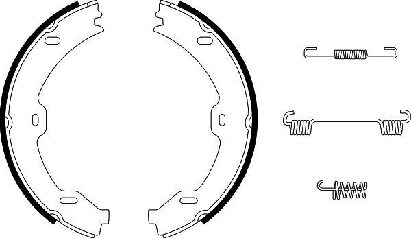 HELLA PAGID 8DA 355 050-481 - Комплект тормозов, ручник, парковка autosila-amz.com