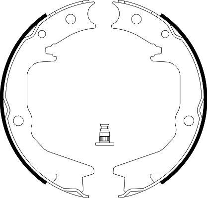 HELLA PAGID 8DA 355 050-631 - Комплект тормозов, ручник, парковка autosila-amz.com