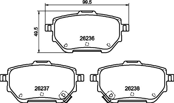 HELLA PAGID 8DB 355 040-711 - Тормозные колодки, дисковые, комплект autosila-amz.com