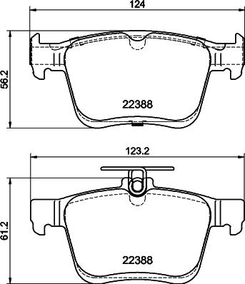 HELLA PAGID 8DB 355 042-651 - Тормозные колодки, дисковые, комплект autosila-amz.com