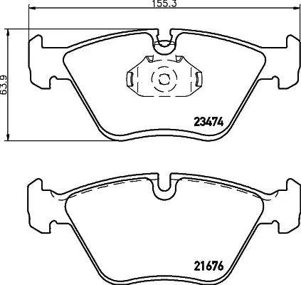 Akebono EUR946A - Тормозные колодки, дисковые, комплект autosila-amz.com