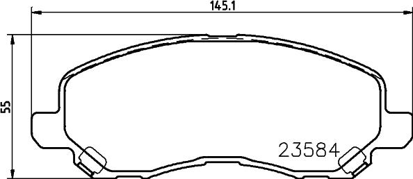 HELLA PAGID 8DB 355 009-671 - Тормозные колодки, дисковые, комплект autosila-amz.com