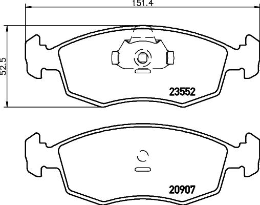 HELLA PAGID 8DB 355 009-131 - Тормозные колодки, дисковые, комплект autosila-amz.com