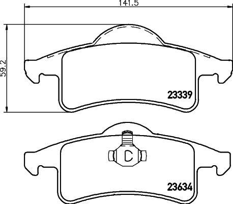 Unipart UGCGBP1424AF - Тормозные колодки, дисковые, комплект autosila-amz.com