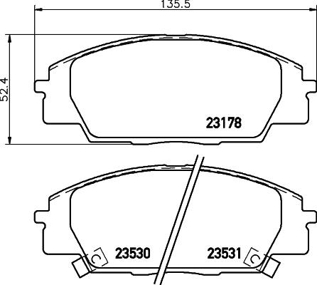 HELLA PAGID 8DB 355 009-731 - Тормозные колодки, дисковые, комплект autosila-amz.com