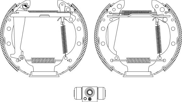 HELLA PAGID 8DB 355 004-961 - Комплект тормозных колодок, барабанные autosila-amz.com