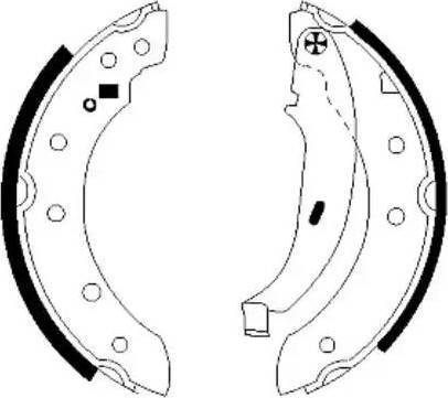 HELLA PAGID 8DB 355 003-401 - Комплект тормозных колодок, барабанные autosila-amz.com