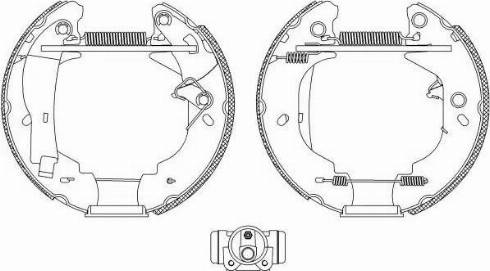 HELLA PAGID 8DB 355 004-111 - Комплект тормозных колодок, барабанные autosila-amz.com