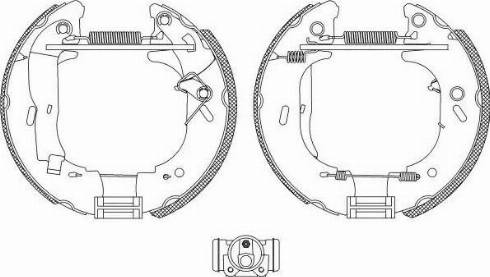 HELLA PAGID 8DB355004131 - Комплект тормозных колодок, барабанные autosila-amz.com