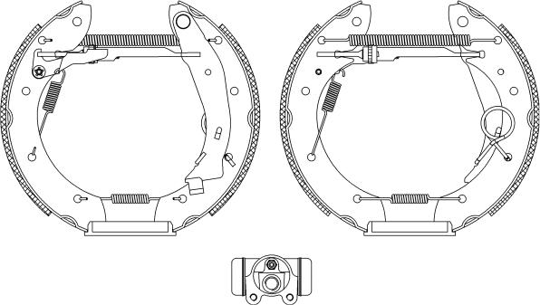 HELLA PAGID 8DB 355 004-351 - Комплект тормозных колодок, барабанные autosila-amz.com