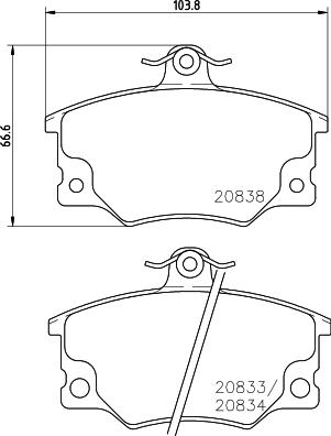 HELLA PAGID 8DB 355 005-961 - Тормозные колодки, дисковые, комплект autosila-amz.com