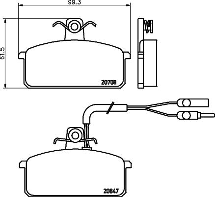 HELLA PAGID 8DB 355 005-981 - Тормозные колодки, дисковые, комплект autosila-amz.com