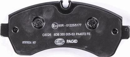 HELLA PAGID 8DB 355 005-531 - Тормозные колодки, дисковые, комплект autosila-amz.com