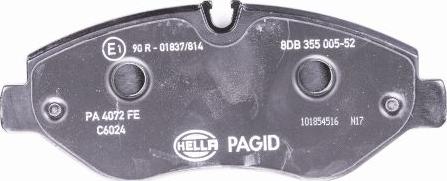 HELLA PAGID 8DB 355 005-521 - Тормозные колодки, дисковые, комплект autosila-amz.com