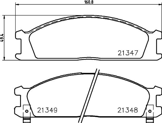 HELLA PAGID 8DB 355 045-161 - Тормозные колодки, дисковые, комплект autosila-amz.com