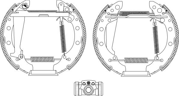 HELLA PAGID 8DB 355 005-021 - Комплект тормозных колодок, барабанные autosila-amz.com