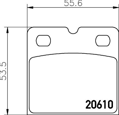 HELLA PAGID 8DB 355 005-301 - Комплект тормозных колодок, стояночный тормоз autosila-amz.com