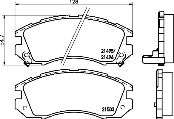 HELLA PAGID 8DB 355 006-461 - Тормозные колодки, дисковые, комплект autosila-amz.com