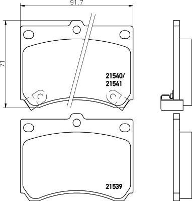 HELLA PAGID 8DB 355 006-481 - Тормозные колодки, дисковые, комплект autosila-amz.com