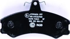 HELLA PAGID 8DB 355 006-011 - Тормозные колодки, дисковые, комплект autosila-amz.com