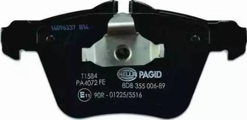 HELLA PAGID 8DB 355 006-891 - Тормозные колодки, дисковые, комплект autosila-amz.com