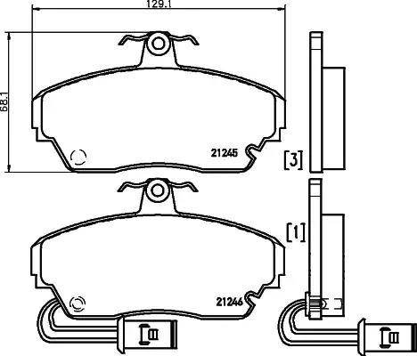 HELLA PAGID 8DB 355 006-291 - Тормозные колодки, дисковые, комплект autosila-amz.com