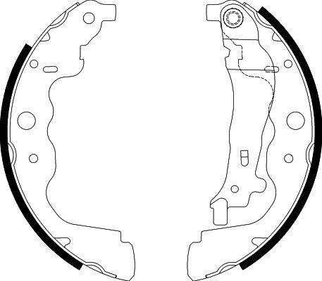 HELLA PAGID 8DB 355 000-301 - Комплект тормозных колодок, барабанные autosila-amz.com