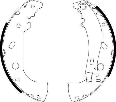 HELLA PAGID 8DB 355 001-841 - Комплект тормозных колодок, барабанные autosila-amz.com