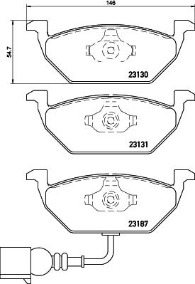 HELLA PAGID 8DB 355 008-551 - Тормозные колодки, дисковые, комплект autosila-amz.com