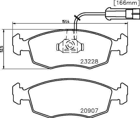 HELLA PAGID 8DB 355 008-521 - Тормозные колодки, дисковые, комплект autosila-amz.com