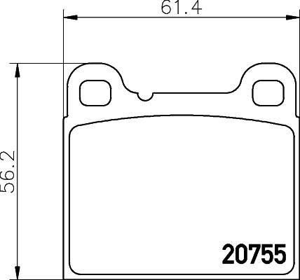 HELLA PAGID 8DB 355 008-801 - Тормозные колодки, дисковые, комплект autosila-amz.com