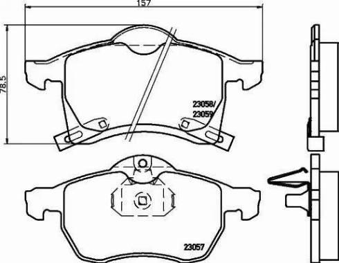 HELLA PAGID 8DB 355 008-361 - Тормозные колодки, дисковые, комплект autosila-amz.com