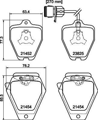 HELLA PAGID 8DB 355 008-781 - Тормозные колодки, дисковые, комплект autosila-amz.com