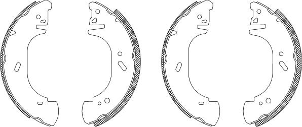 HELLA PAGID 8DB 355 003-221 - Комплект тормозных колодок, барабанные autosila-amz.com