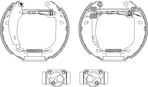 HELLA PAGID 8DB 355 003-761 - Комплект тормозных колодок, барабанные autosila-amz.com