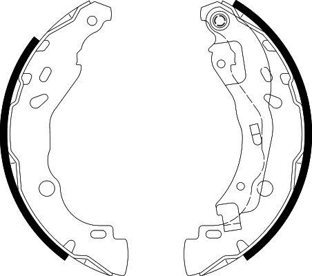 HELLA PAGID 8DB 355 002-641 - Комплект тормозных колодок, барабанные autosila-amz.com