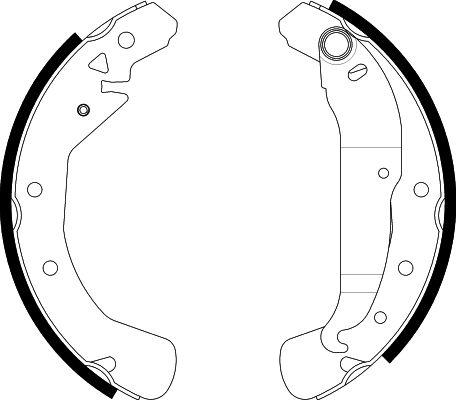 HELLA PAGID 8DB 355 002-631 - Комплект тормозных колодок, барабанные autosila-amz.com