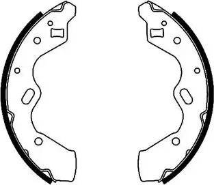 HELLA PAGID 8DB 355 002-351 - Комплект тормозных колодок, барабанные autosila-amz.com