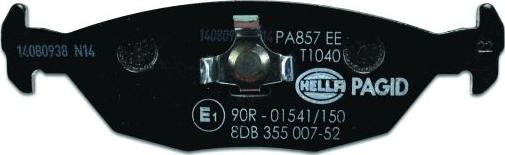 HELLA PAGID 8DB 355 007-521 - Тормозные колодки, дисковые, комплект autosila-amz.com