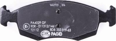 HELLA PAGID 8DB 355 019-651 - Тормозные колодки, дисковые, комплект autosila-amz.com