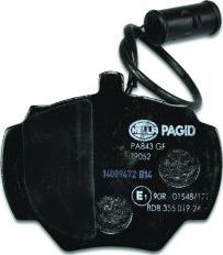 HELLA PAGID 8DB 355 019-241 - Тормозные колодки, дисковые, комплект autosila-amz.com